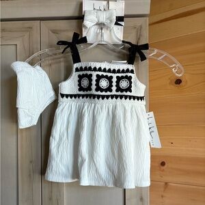 SOLD — NWT Nicole Miller Baby Girl 3 Month Dress and Bow